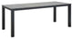 Modern Urban Contemporary Outdoor Patio Dining Table, Brown Gray Steel