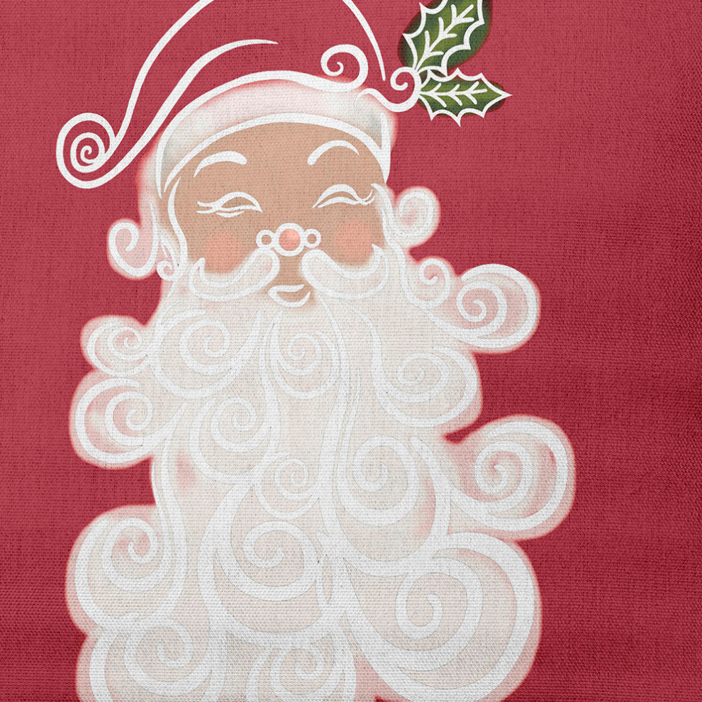 Believe in Santa Decorative Throw Pillow, Muted Red, 14"x20"
