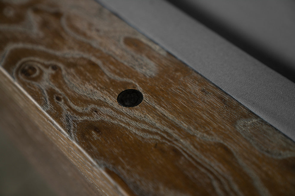 Rocky 8' Slate Pool Table, Brown Wash
