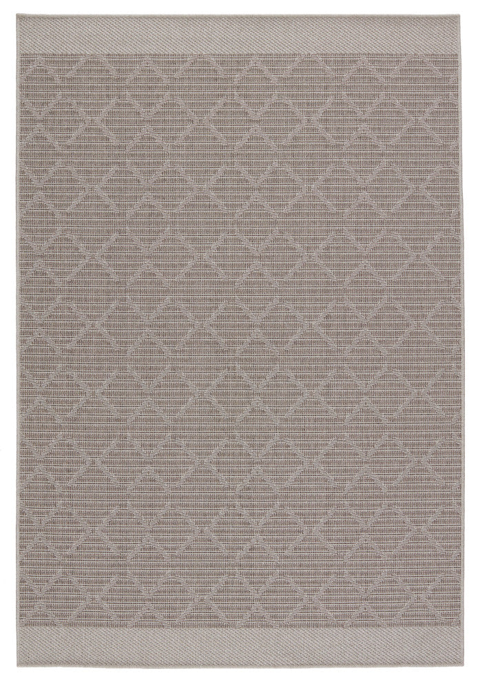 Vibe by Jaipur Living Motu Indoor/ Outdoor Trellis Area Rug, Gray/Taupe, 8'x10'