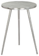 Sofa Side Table, Round, Aluminum, Metal, Silver, Lounge Cafe Lobby Hospitality