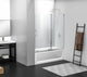 Home Living 60X60 Frameless Sliding Tub Door, Brushed Nickel