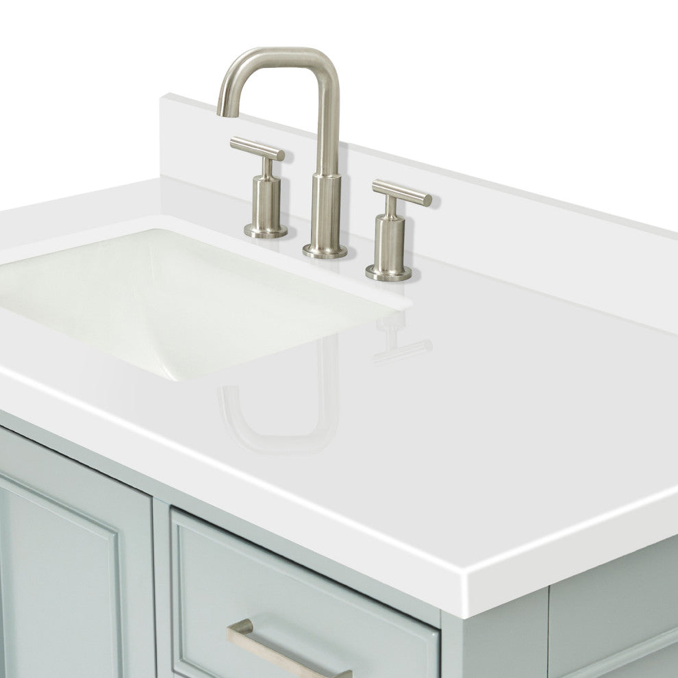 Ariel Stafford 43" Single Left Offset Rectangle Sink Bathroom Vanity