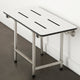 Folding Wall Mount Bench Shower Seat with Legs, White, 28-Inch