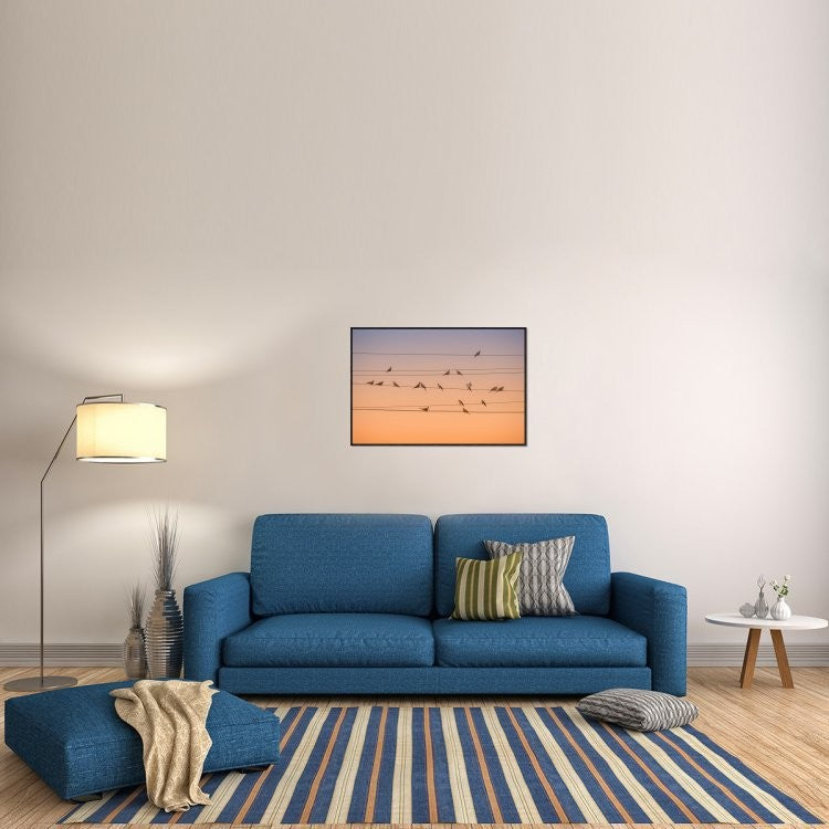 "Music Of Light" Framed Canvas Giclee by John Fan, 37x25"