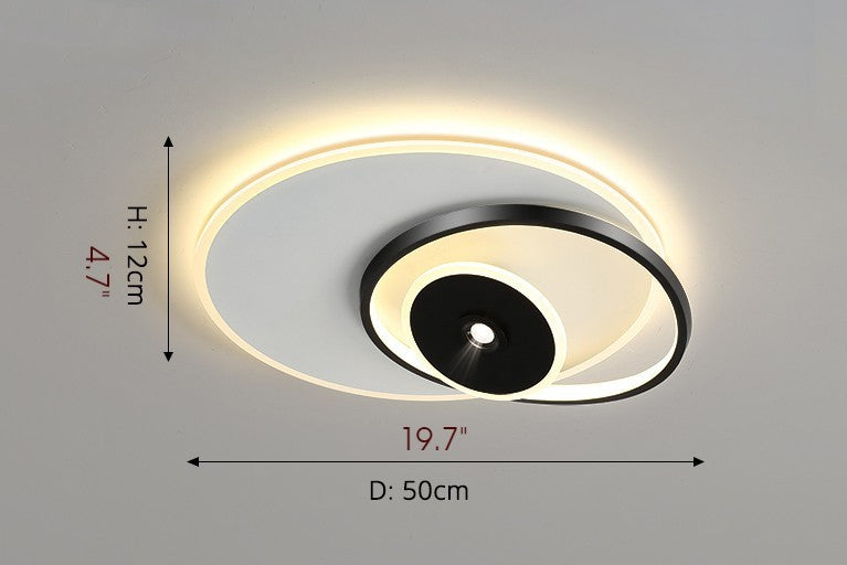 Spa | Dimmable LED Ceiling Lamp, Round Black, Brightness Dimmable