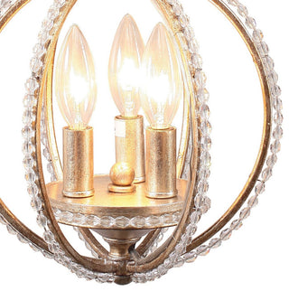 Crystorama Lighting Group 6760 Garland 3 Light 10"W Crystal Mini - Distressed