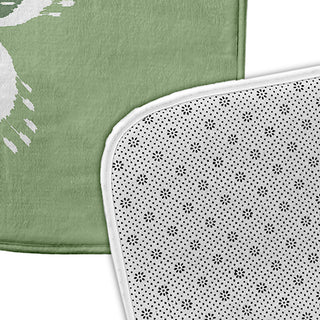 24" x 17" Ikat Mandala Bathmat, Sage Green