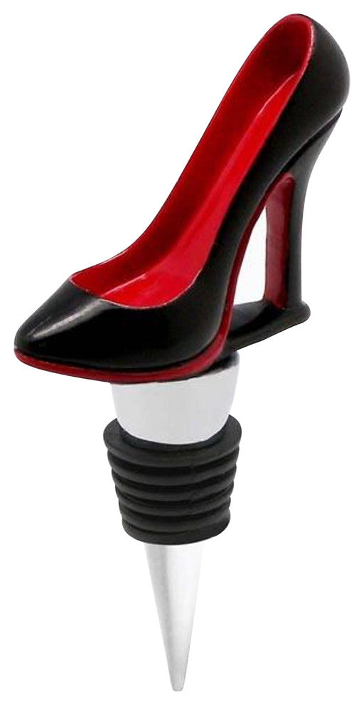Elegance Black Shoe Bottle Stopper
