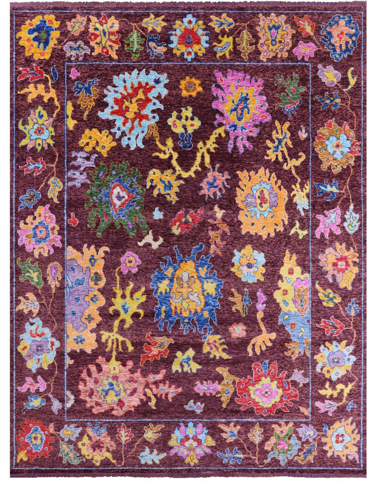 Turkish Oushak Handmade Rug 10' 4" X 14' 0" - Q14779