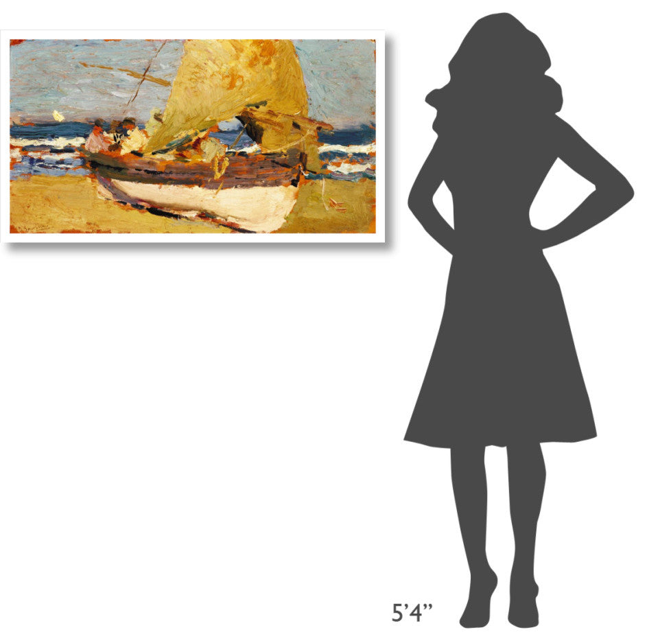 "Beach at Valencia (Playa de Valencia), ca. 1908" Paper Art, 42"x23"