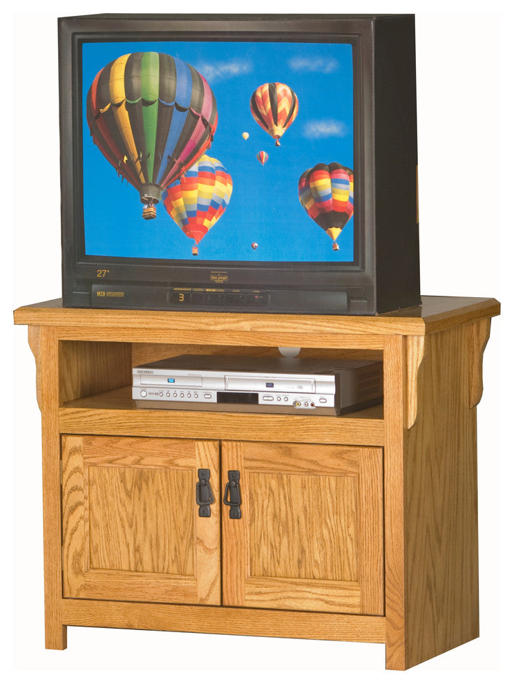 34" Mission Entertainment Console, Olive Oak