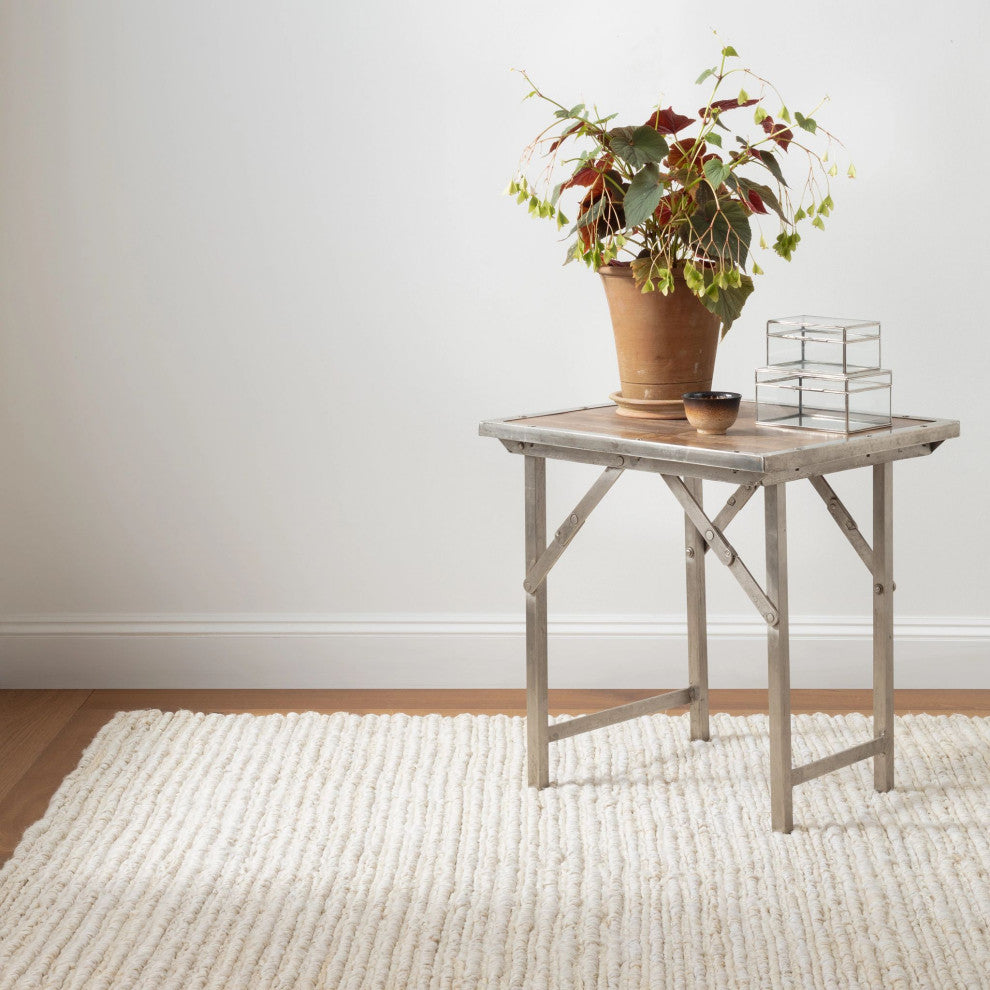 Dash & Albert Dunes Bleached Oak Handwoven Jute Rug, Ivory, 3' x 5'