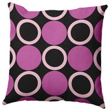 Mod Circles Indoor/Outdoor Throw Pillow, Orchid, 20"x20"
