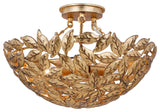 Kelan Semi Flush Mount, Antique Gild