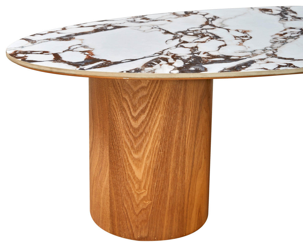 Tamara Marble Ceramic Oval Coffee Table