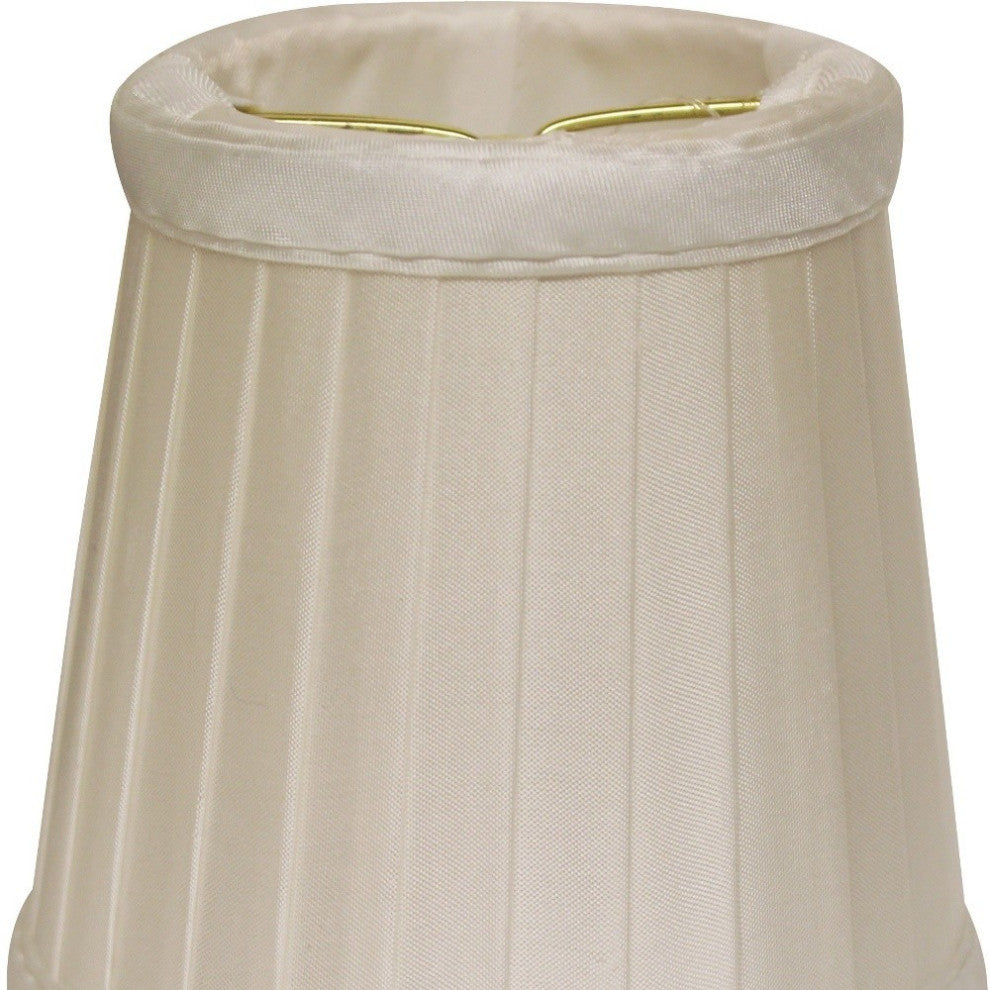 5" Slate Gray Set of 6 Slanted Pleat Chandelier Silk Lampshades