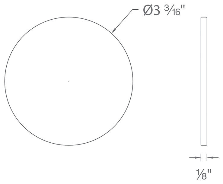 2.5" Diameter Lens Color Filter, Clear