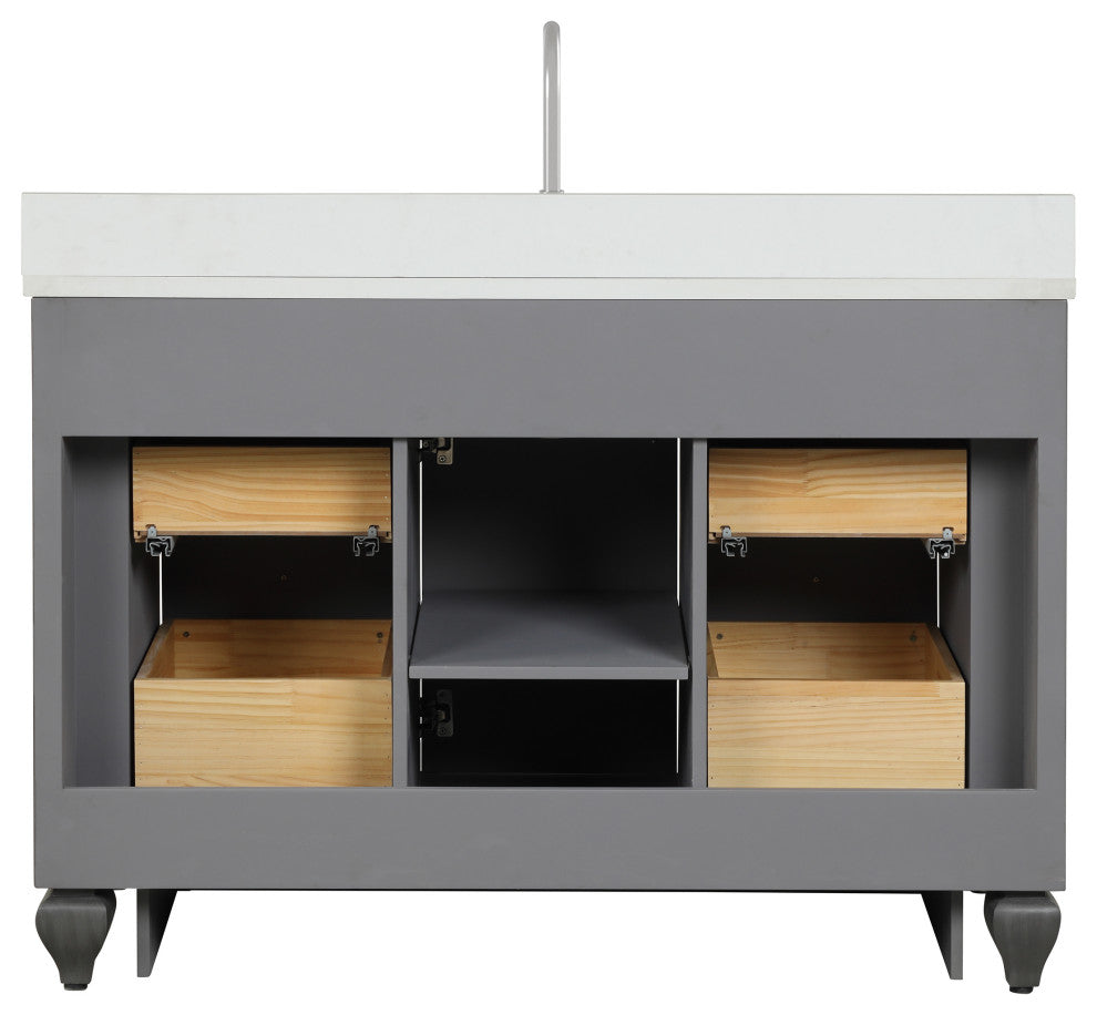 Winston 48" Single Vanity, Gray