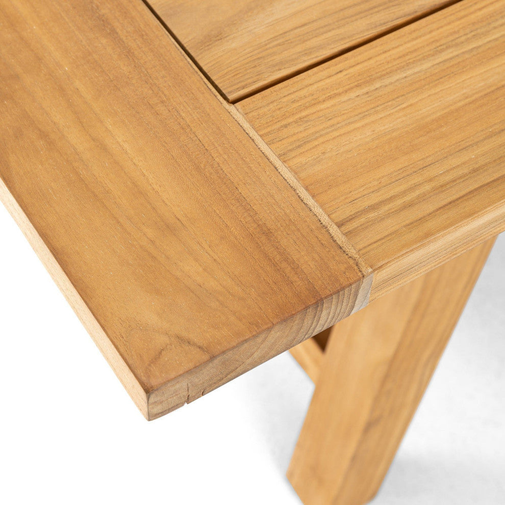 Truss 39" x 84" Rectangular Dining Table, Natural Teak