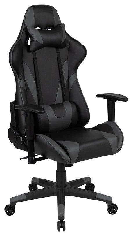 Gaming Desk and Reclining Gaming Chair Set with Cup Holder and Headphone Hook, G