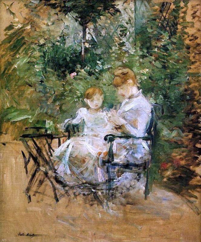 Berthe Morisot In the Garden, Gallery Wrapped Canvas Print, 20"x25"
