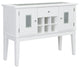 Wood Server With 2 Doors and a Drawer, White