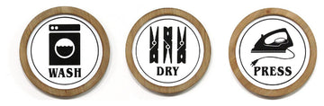 HomeRoots Wash Dry Press Wood Framed Wall Art