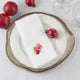 EmbroideredTable Napkins With Pomegranate Design (Set of 4), White, 20"x20"