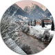 Dolomites Winter Italy, Landscape Photo Round Wall Art, 23"