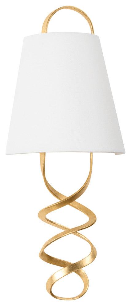 Dota 2 Light Wall Sconce, Vintage Gold Leaf