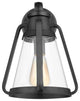 Everett 1-Light Large Wall Sconce, Matte Black With Clear Glass