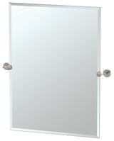 Latitude II 24" Frameless Rectangle Mirror, Matte Black