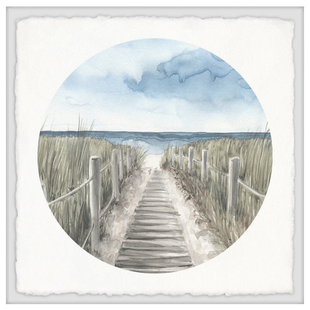 "Going to the Beach" Framed Painting Print, 18x18