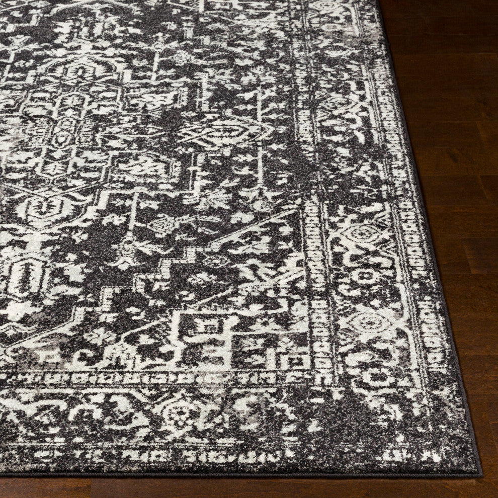 Harput HAP-1087 Traditional Black 7'10"x10'3" Area Rug