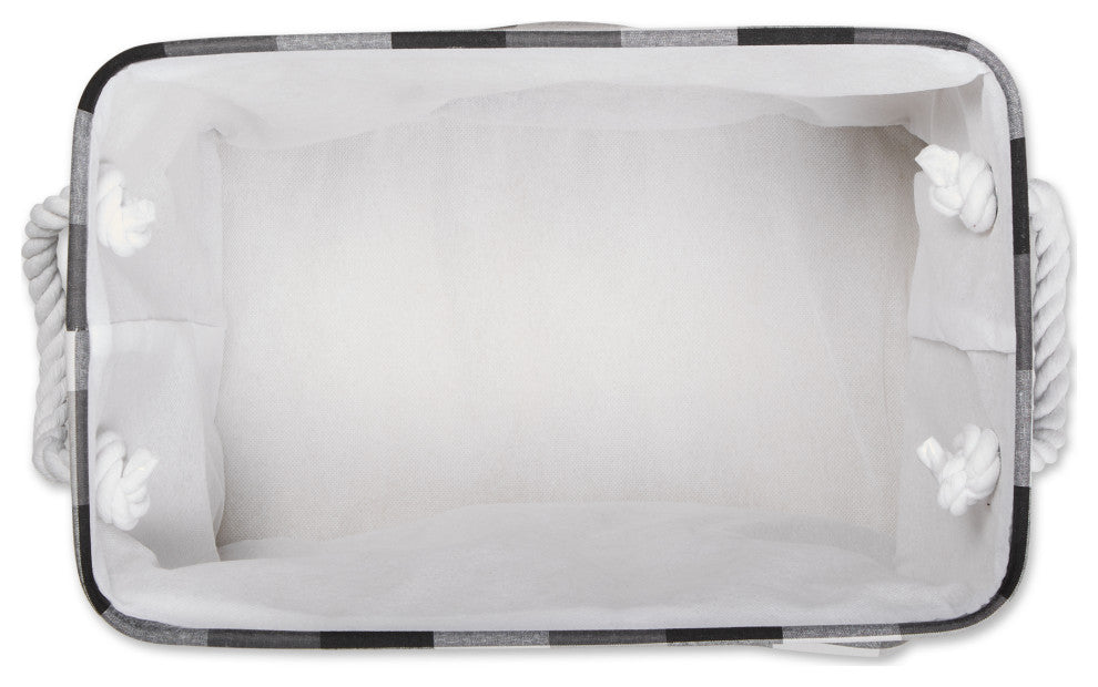 DII Polyester Bin Tri Color Black Rectangle Medium 16"x10"x12"