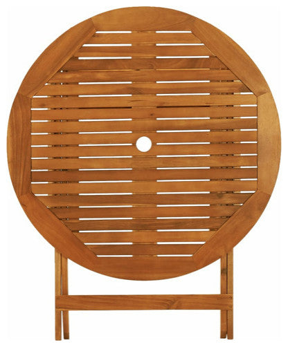 vidaXL Outdoor Dining Table Folding Garden Patio Table Solid Eucalyptus Wood