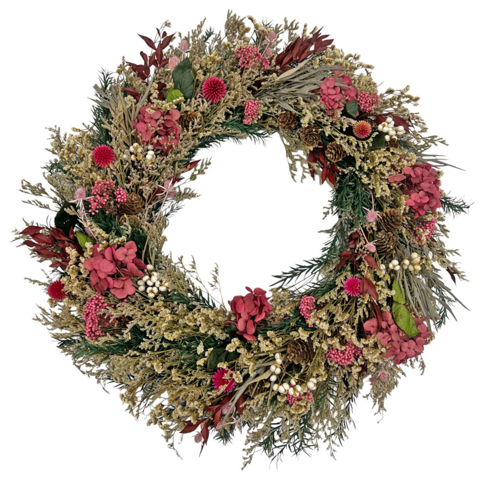 20" Dried Preserved Sea Lavender Mix Wreath
