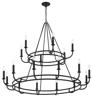 Bailey 18-Light Matte Black Chandelier