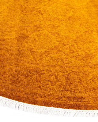 Overdyed, One-of-a-Kind Hand-Knotted Area Rug Gold, 4'1"x4'1"