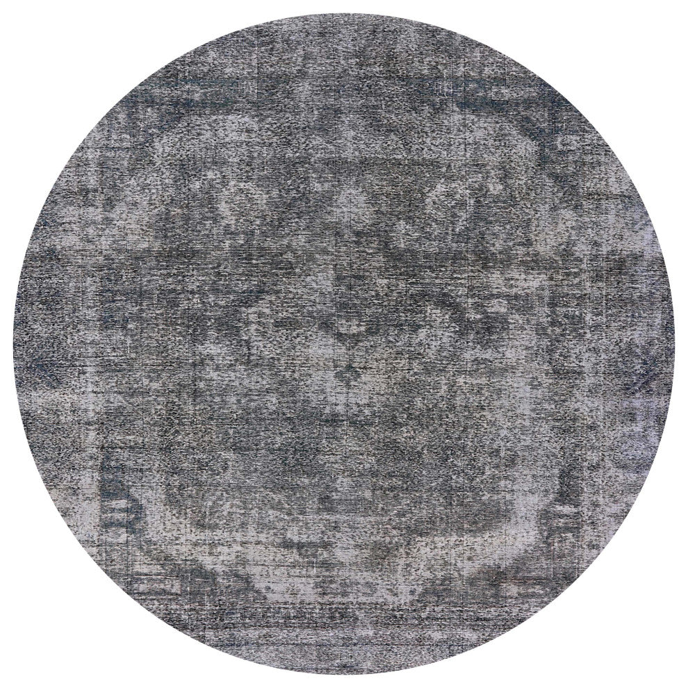 Ahgly Company Indoor Round Mid-Century Modern Area Rugs, 7' Round