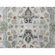 Chrome Denser Weave Oushak Soft Wool Hand Knotted Round Rug, 5'x5'
