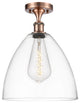 Innovations 516-1C-AC-GBD-122 1 Light Semi-Flush Mount, Antique Copper