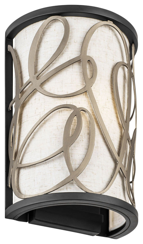 Scribble 1-Lt Sconce - Matte Black/Artifact