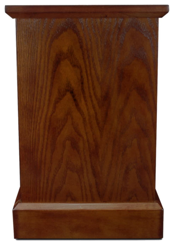 Solid Wood End Cabinet Side Table for Living Room, Bedroom and Home Office, Mission Oak