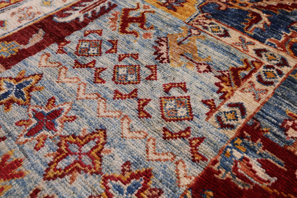 Hand Knotted Super Kazak Wool Rug 5' 7" X 7' 11" Q10951