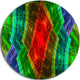 Multi-Color Psychedelic Fractal Grid, Abstract Disc Artwork, 23"