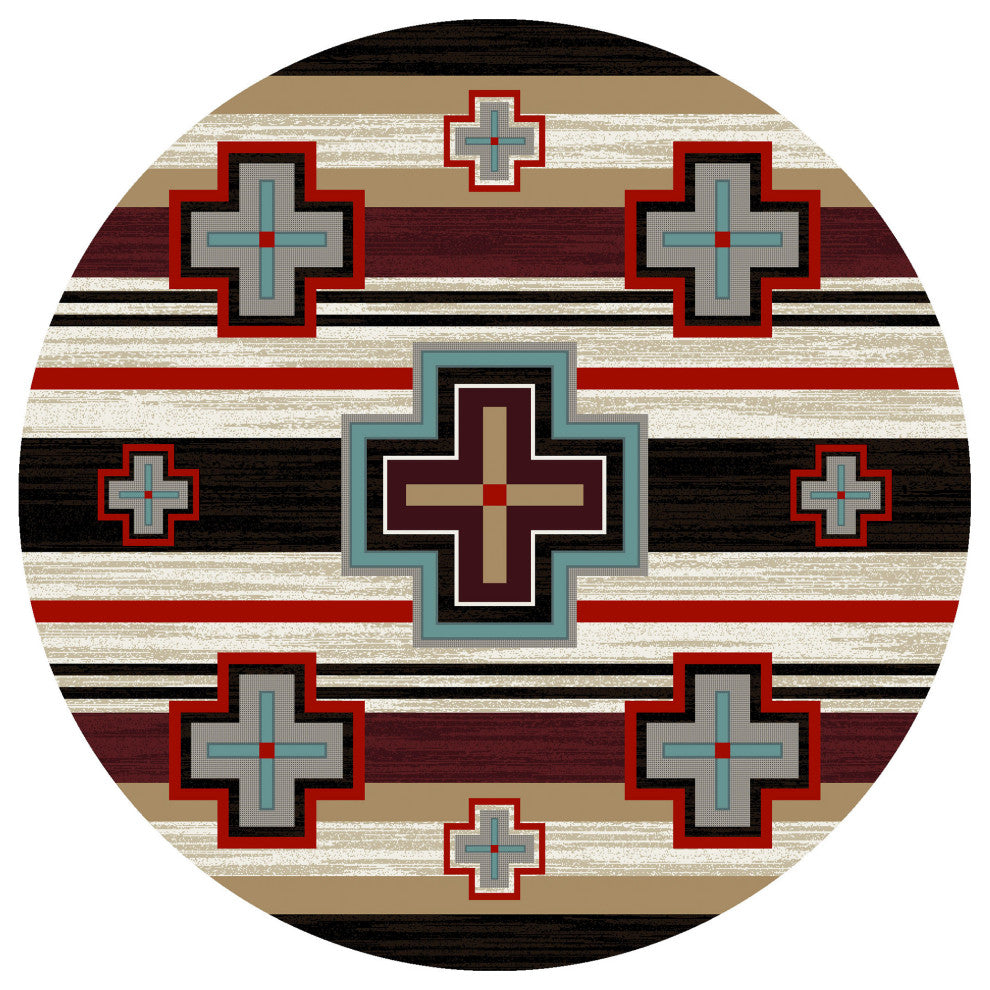 Cross Roads, Black, 8' Round