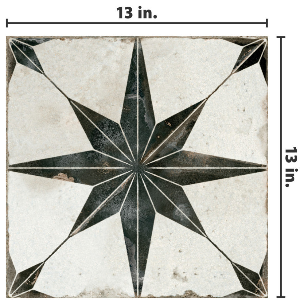 Kings Star North Nero Ceramic Floor and Wall Tile Sample