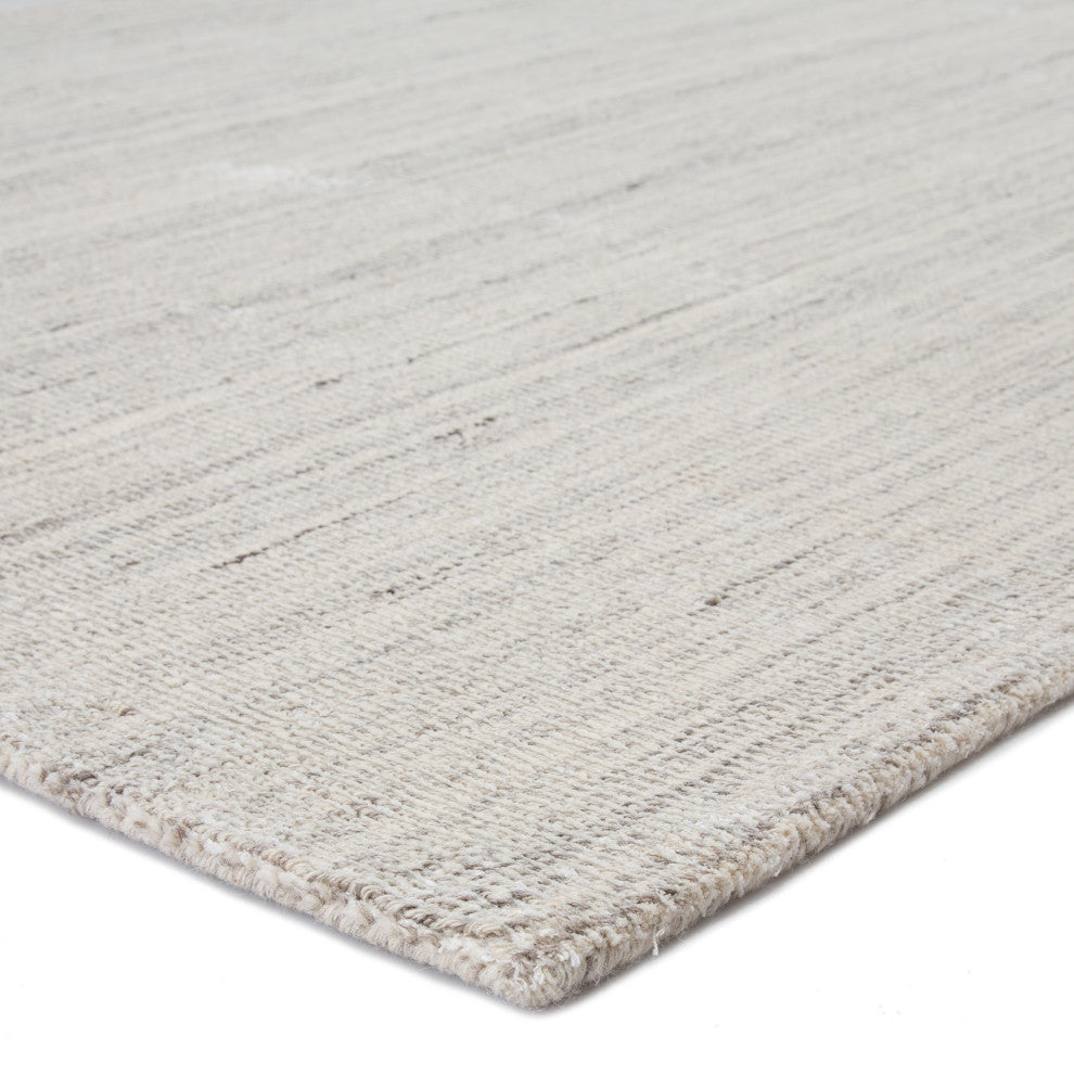 Jaipur Living Kelle Handmade Stripe Gray/ White Area Rug 10'X14'